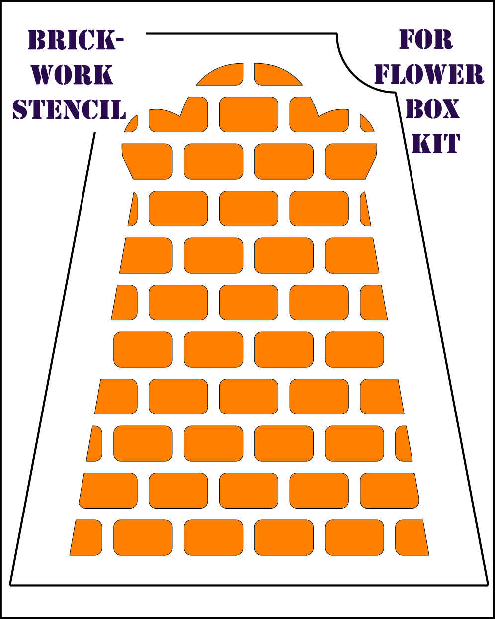 Stone Brickwork Stencil for Flower Box Keepsake Kit
